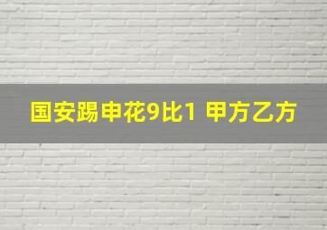 国安踢申花9比1 甲方乙方